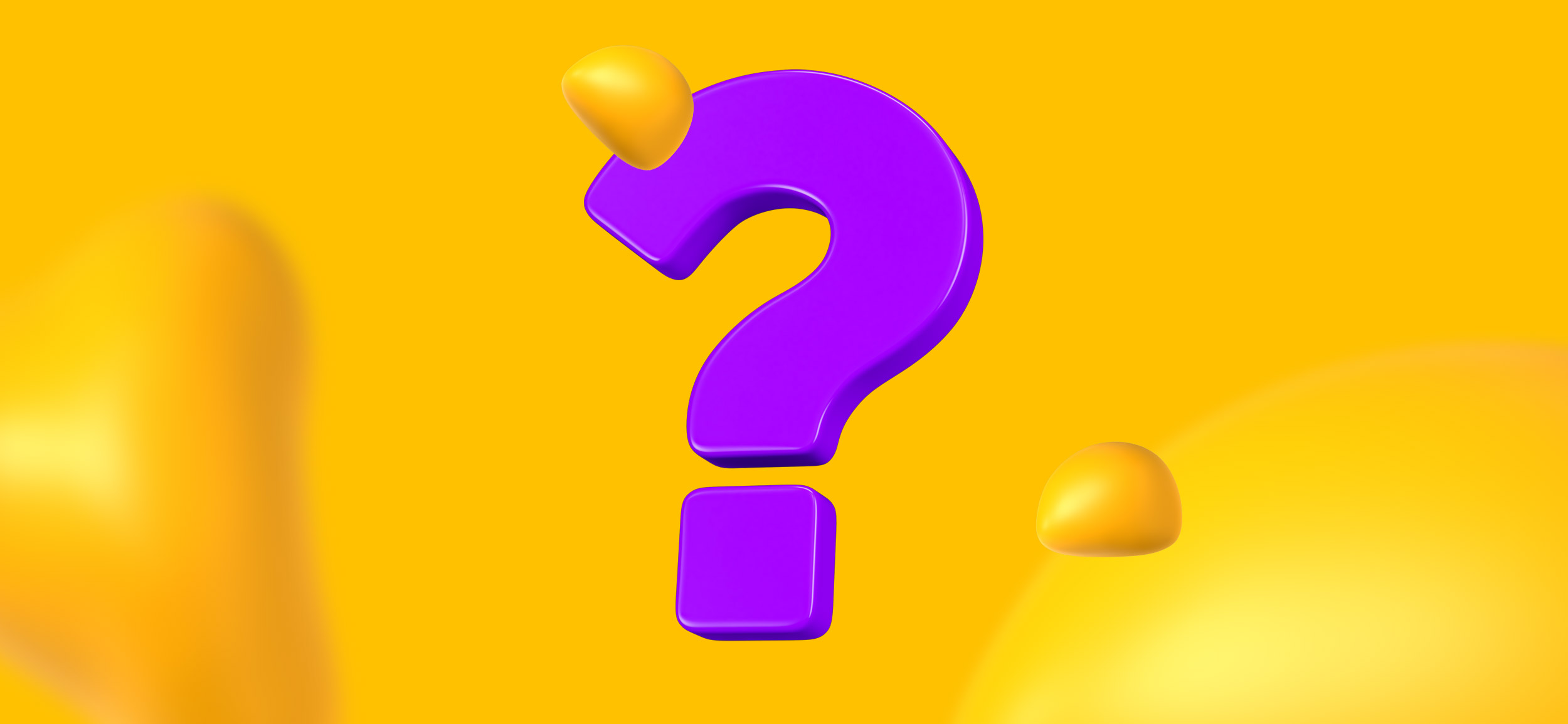 A big purple question mark.