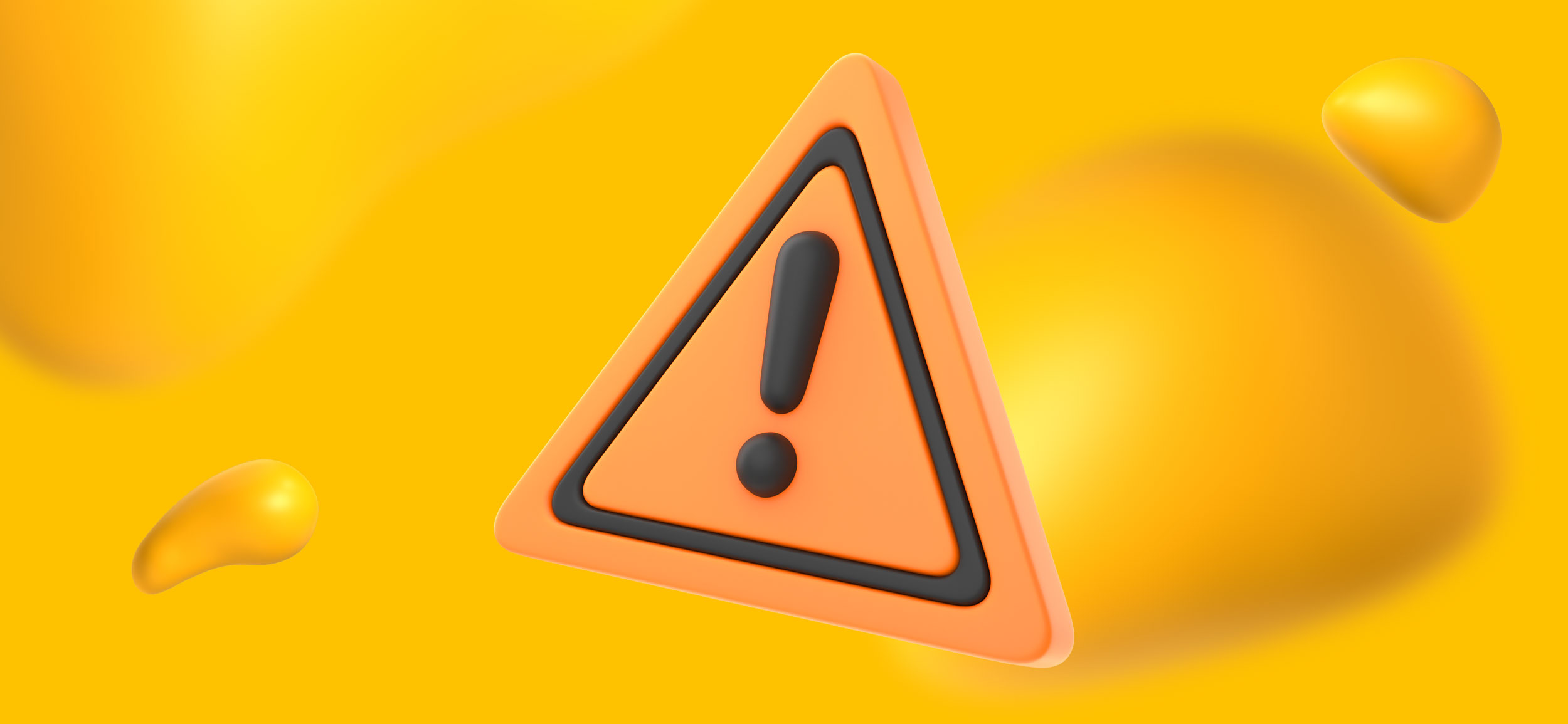 A big yield sign with an exclamation point.