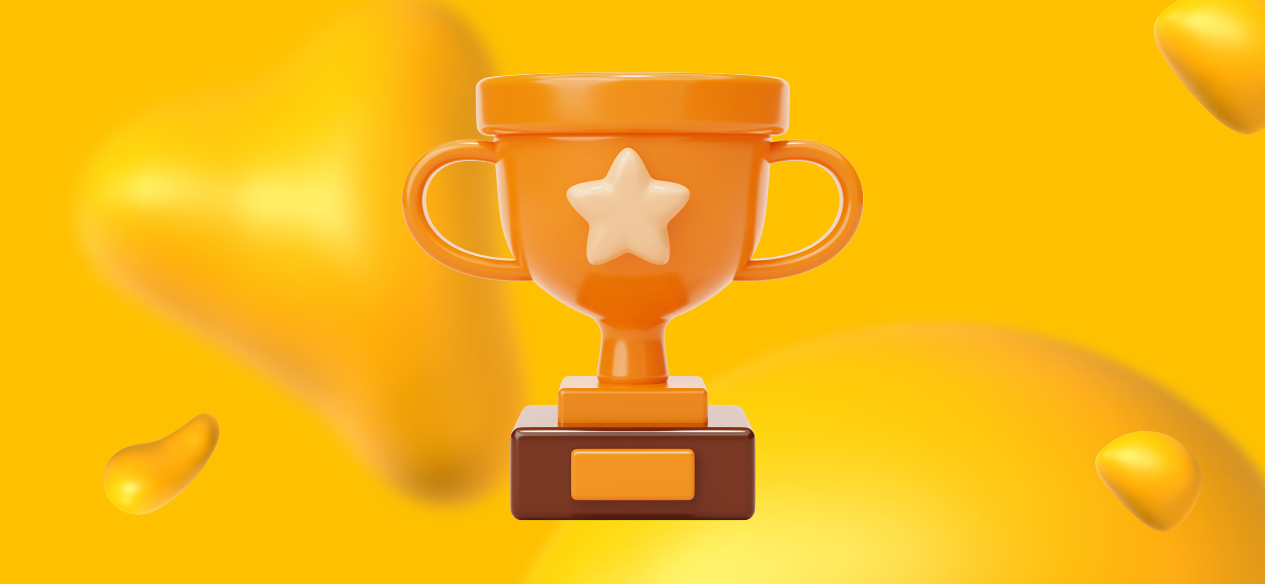 A trophy with a big white star on it, for the best fonts for graphic design.