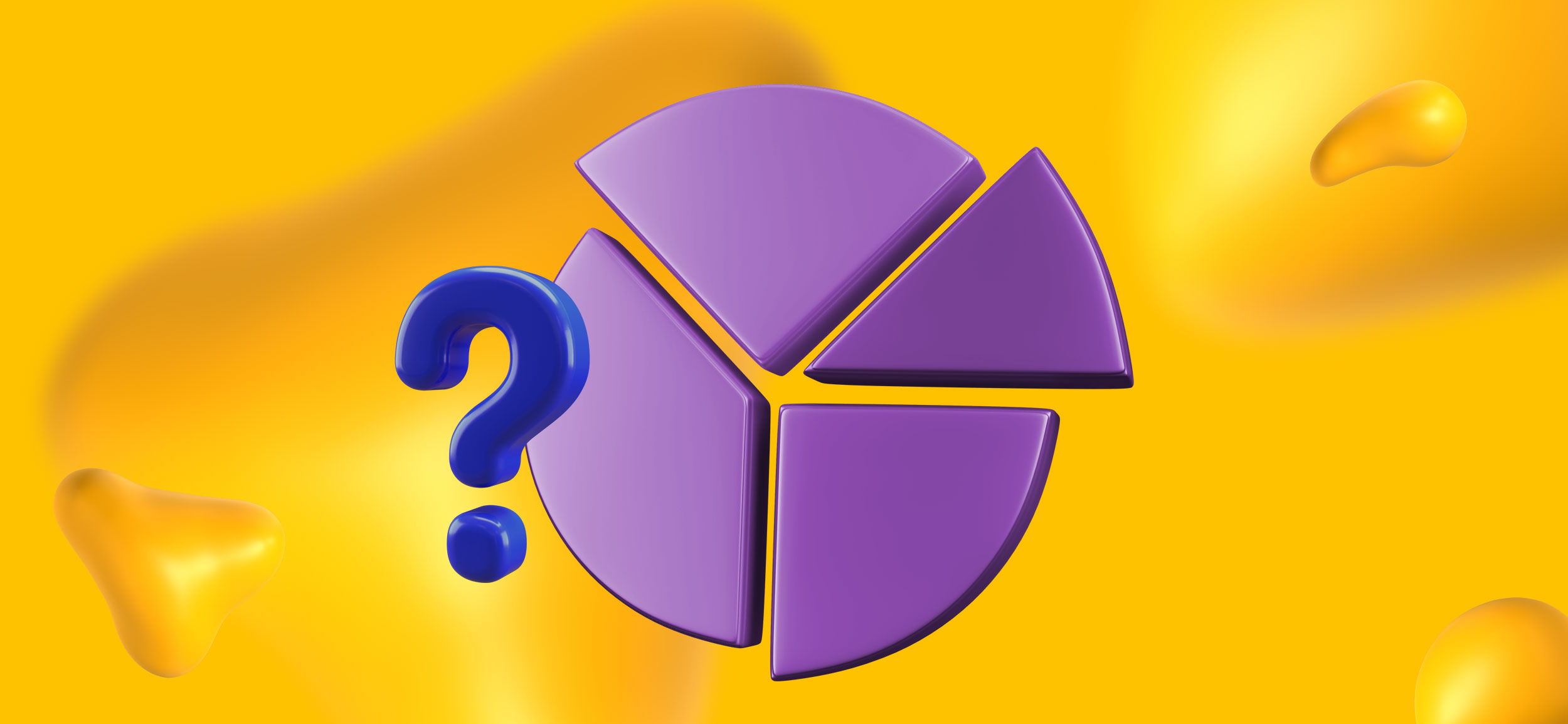 A pie chart and a question mark. Why do marketing metrics matter?