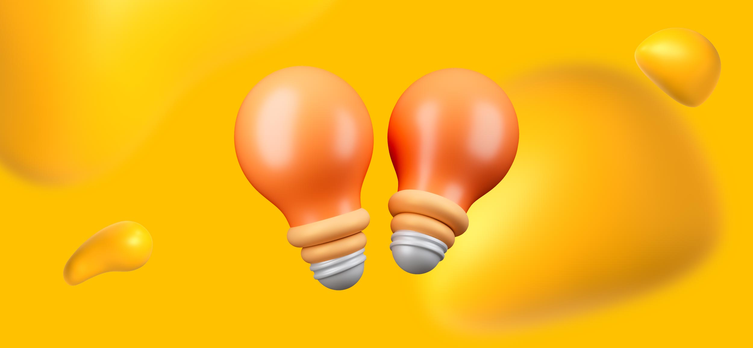 Two orange lightbulbs to give ideas on how to build hype for your book.