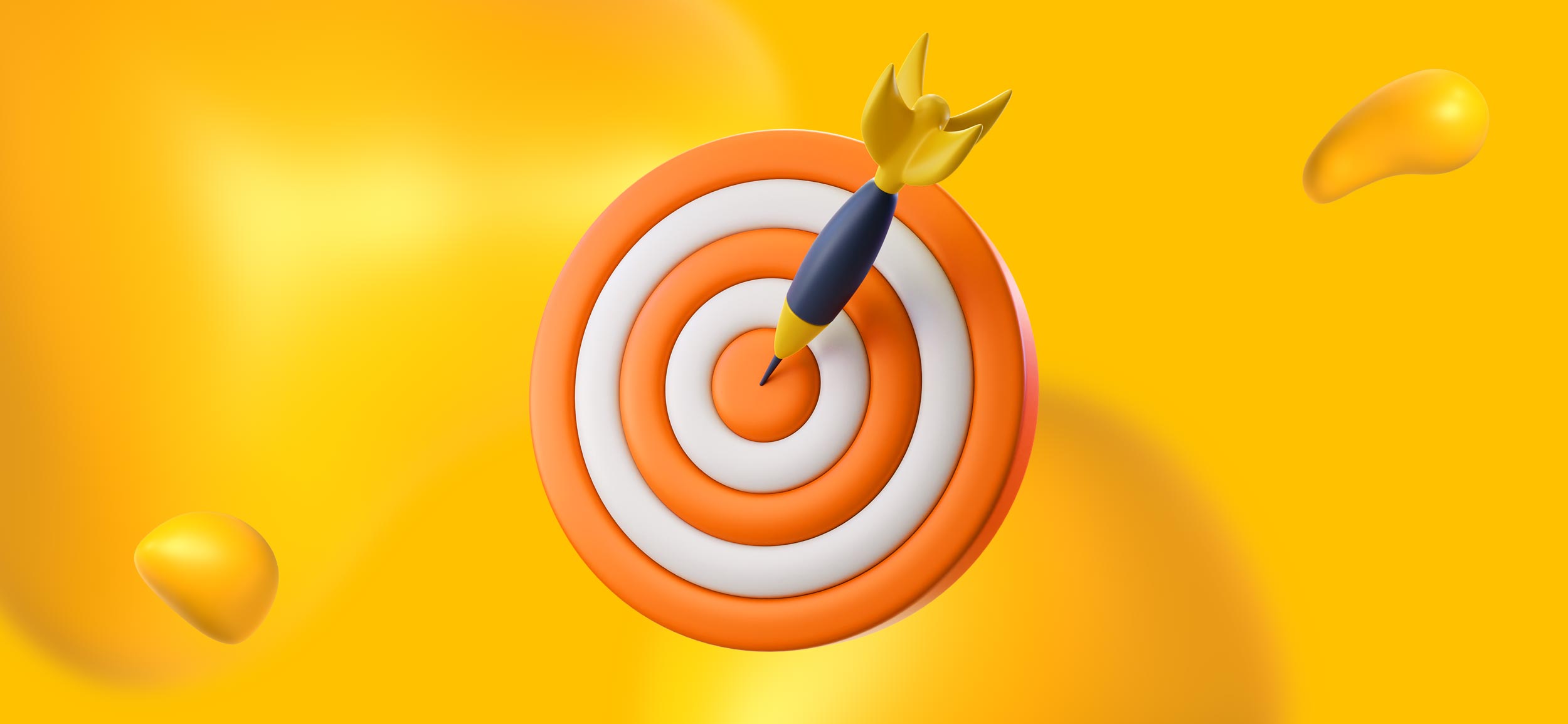 A target with a dart in its bullseye. Nail your brand identity!