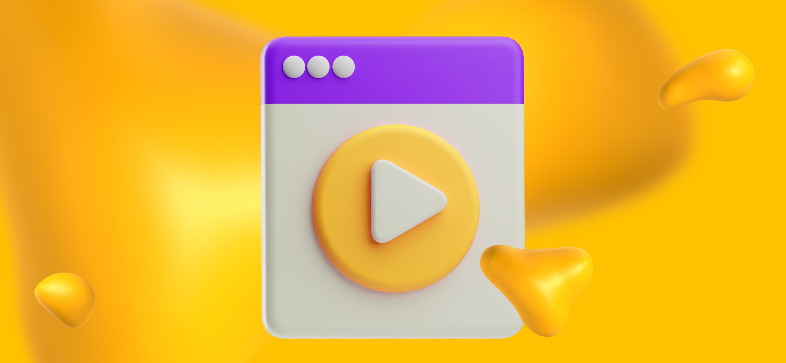 A play button in a video menu.