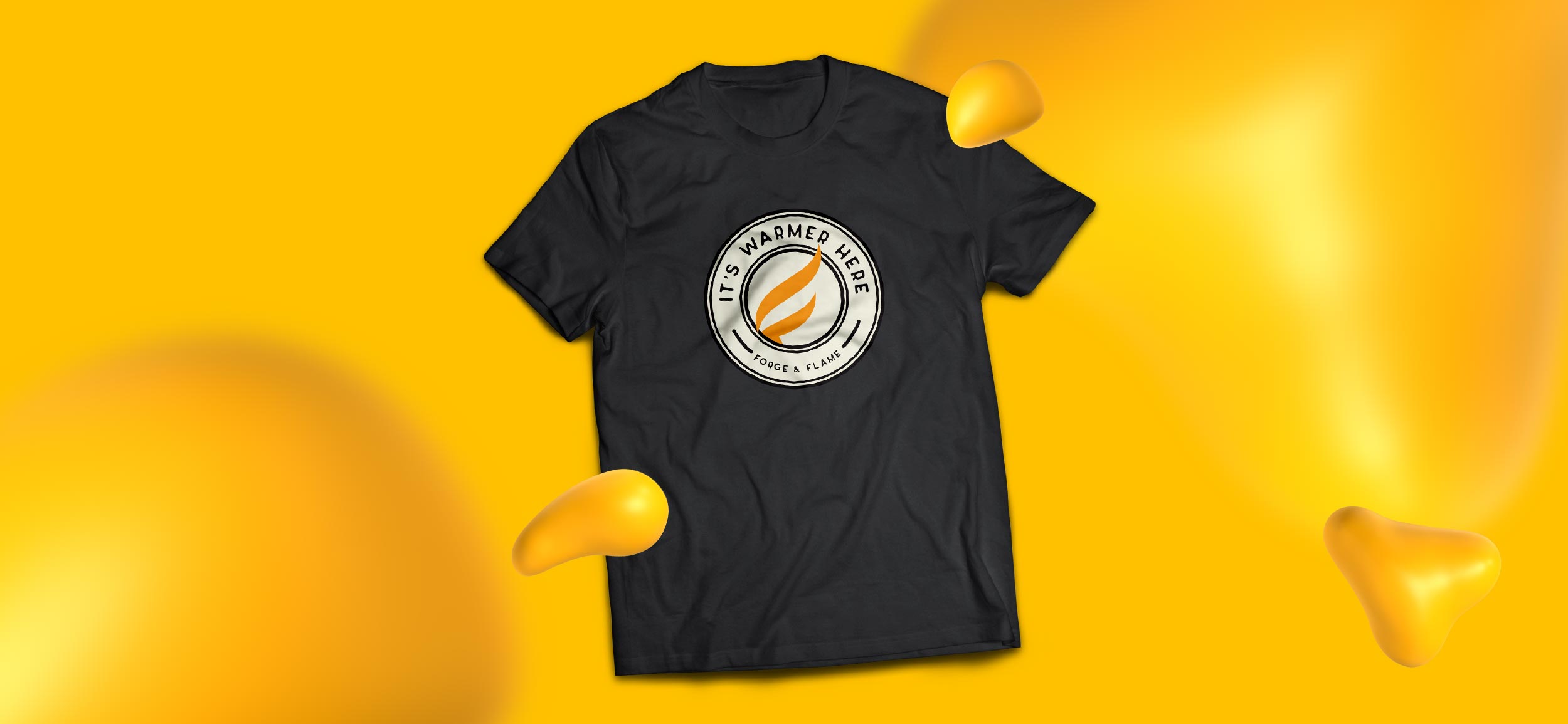 T-shirt design created for Forge & Flame, a Designity client.