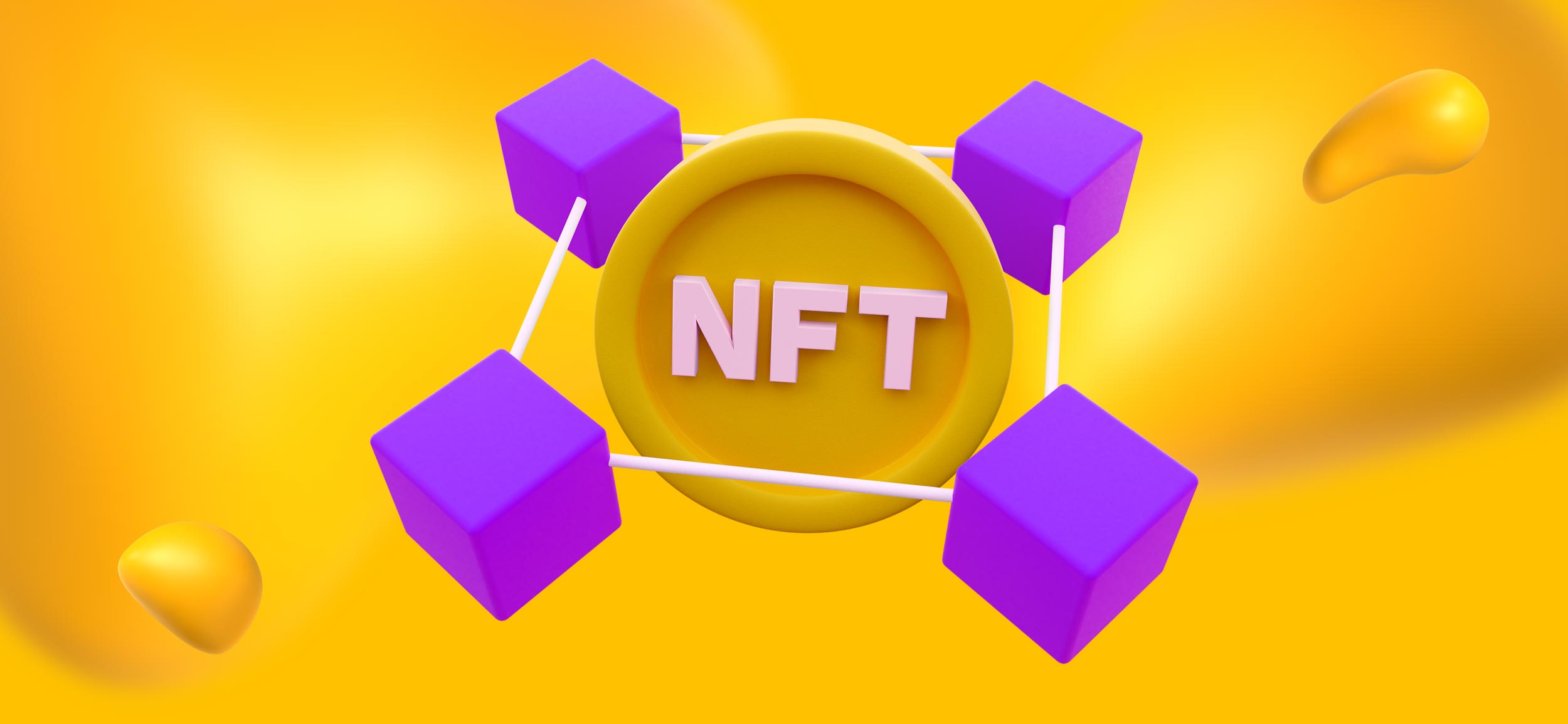 A token with NFT on its front, for NFT design.