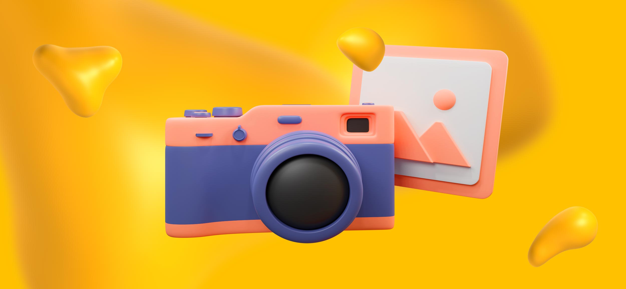 A camera sitting slightly in front of a photograph.