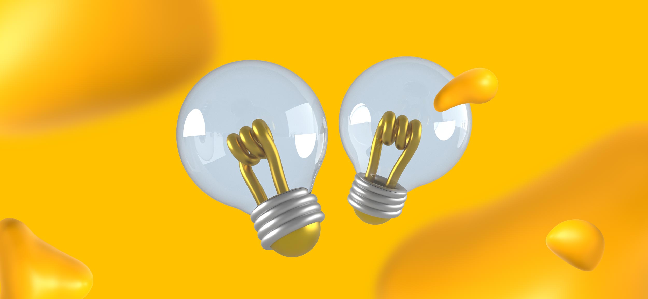 Two lightbulbs, for the best eCommerce web design tools