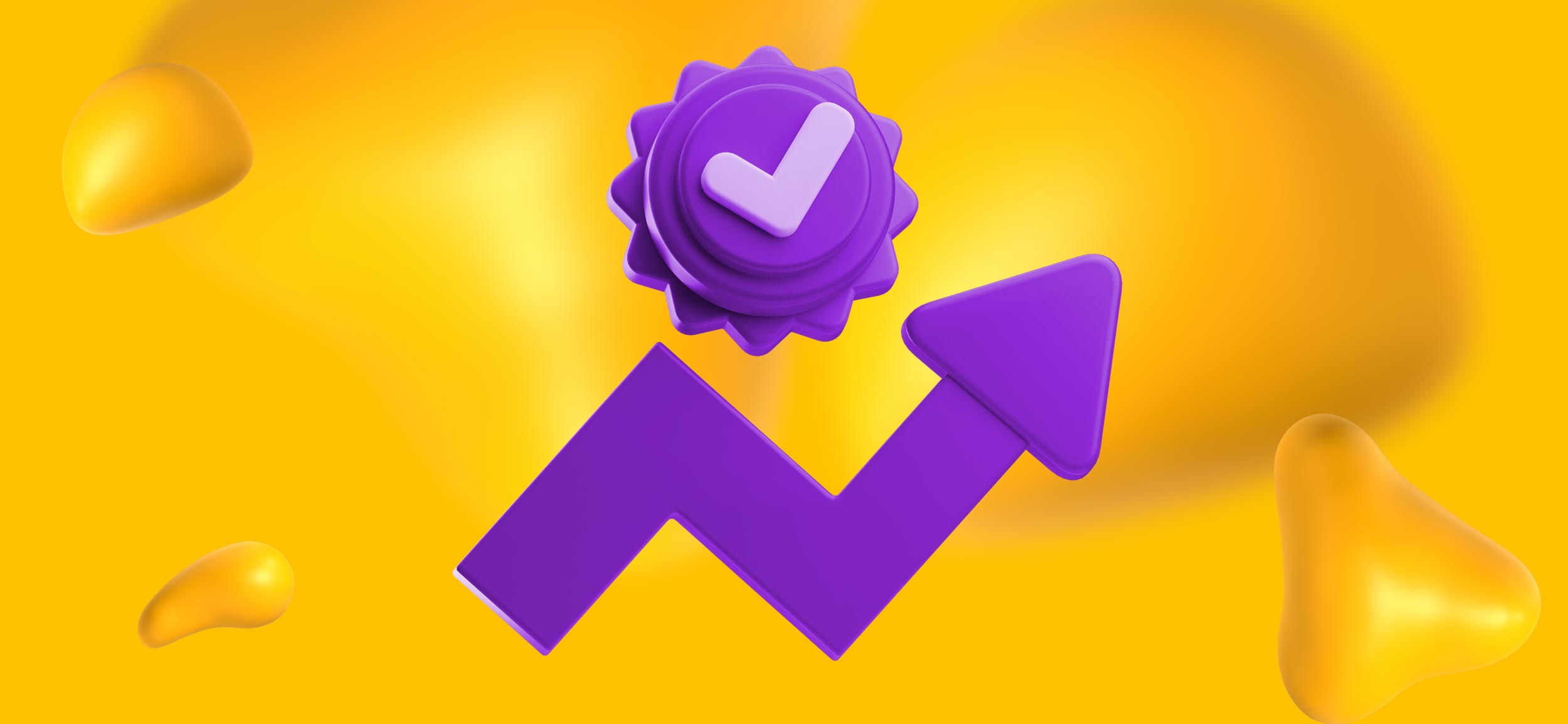 A purple winning ribbon and an arrow indicated upward growth, to highlight benefits of CaaS platforms.
