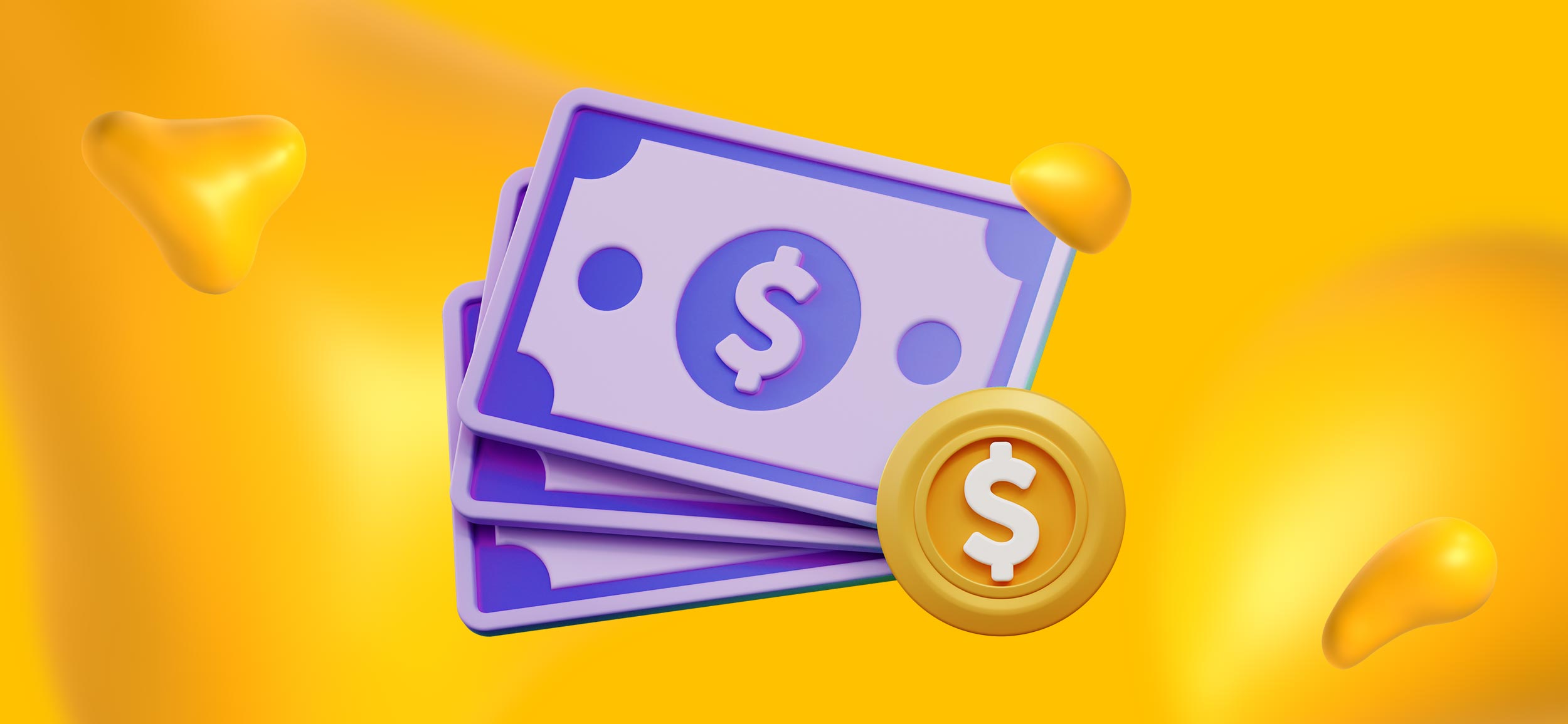 Bills and a coin for more earning potential as a freelancer.