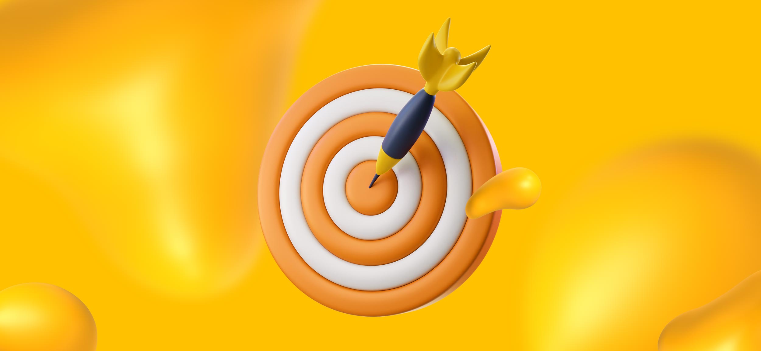 A darboard with a dart in its bullseye for the precision of UGC campaigns.