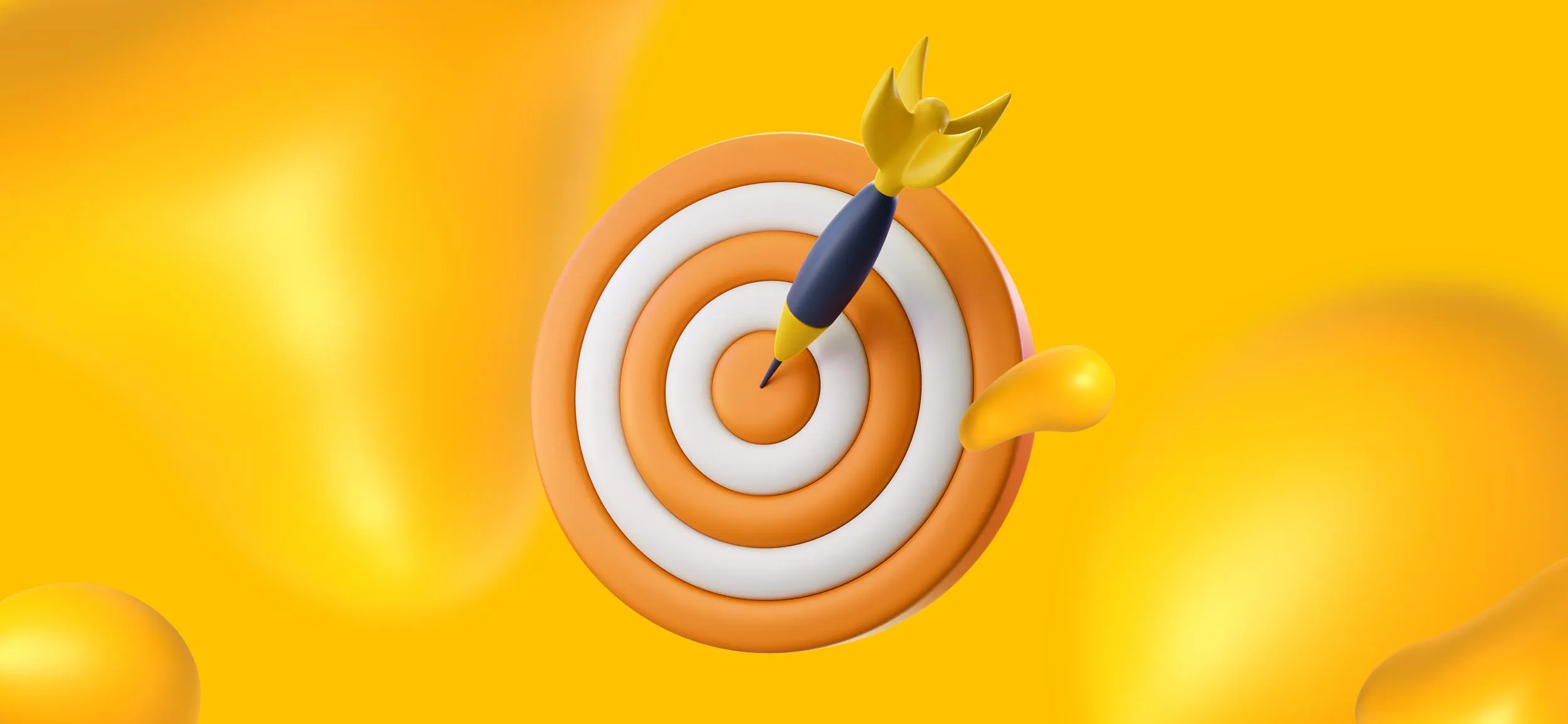 A darboard with a dart in its bullseye for the precision of UGC campaigns.