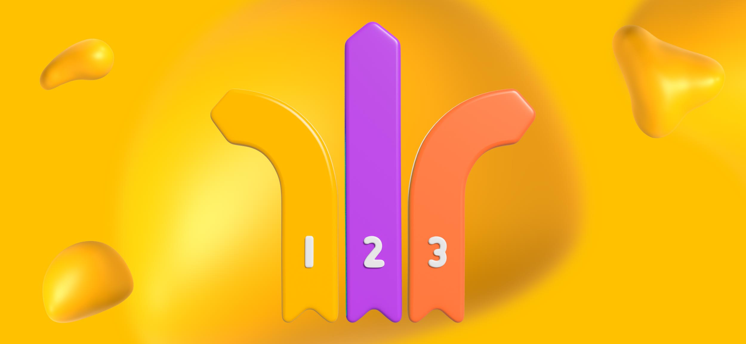 Three paths, yellow, purple, and orange, splitting off in 3 different directions to signify maximizing UGC's reach.