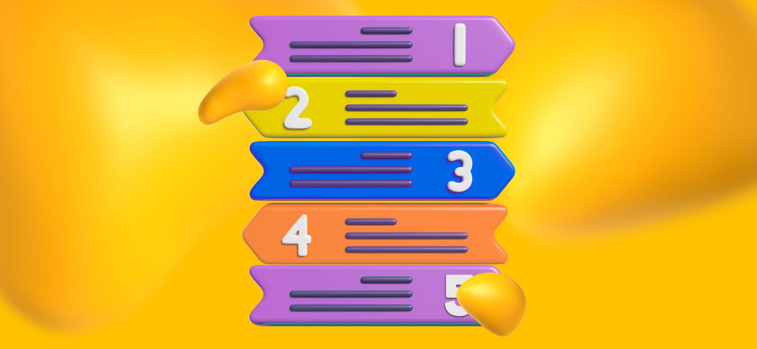 A stack of blocks, numbered 1-5 for the 5 steps to using MarketerHire.