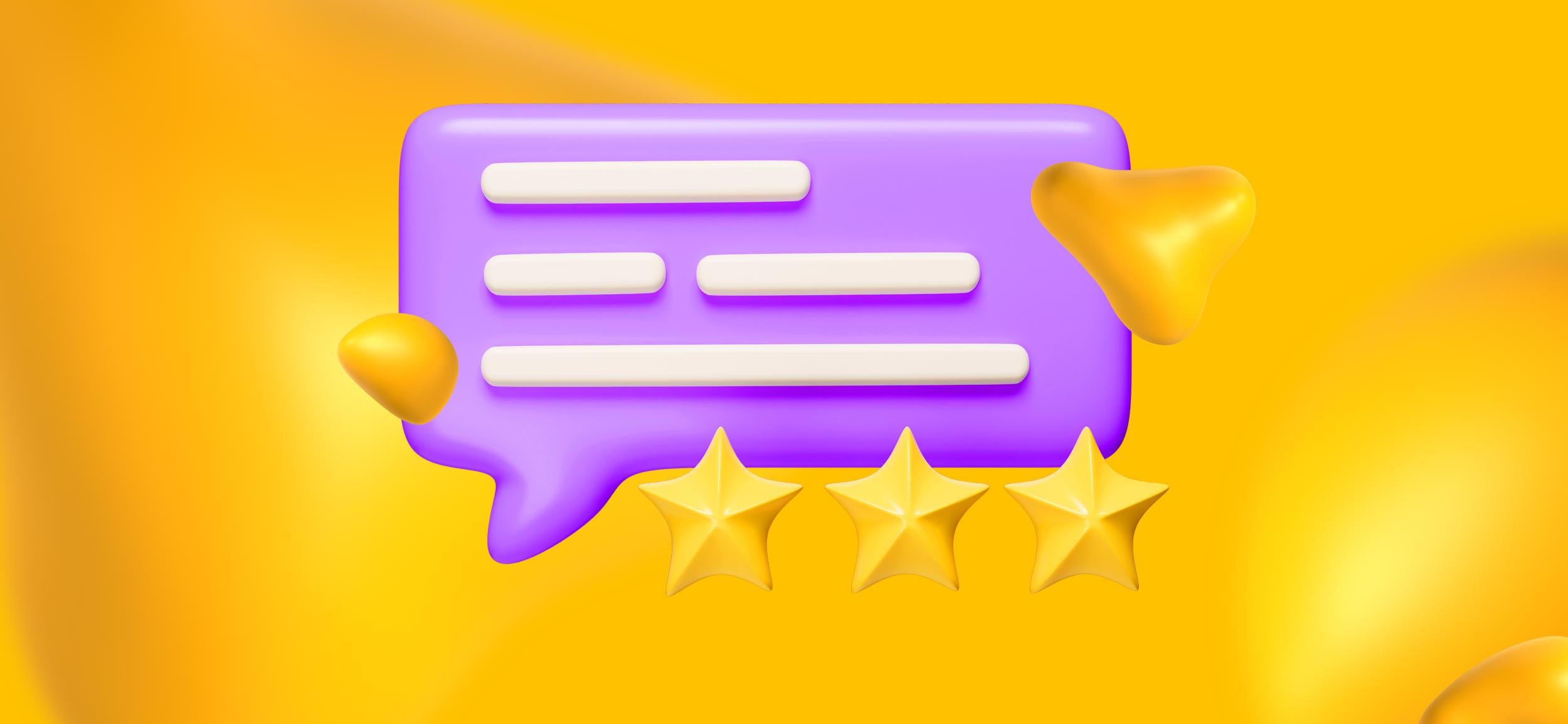 A purple caption box with 3 stars, a positive Kindle eBook review!