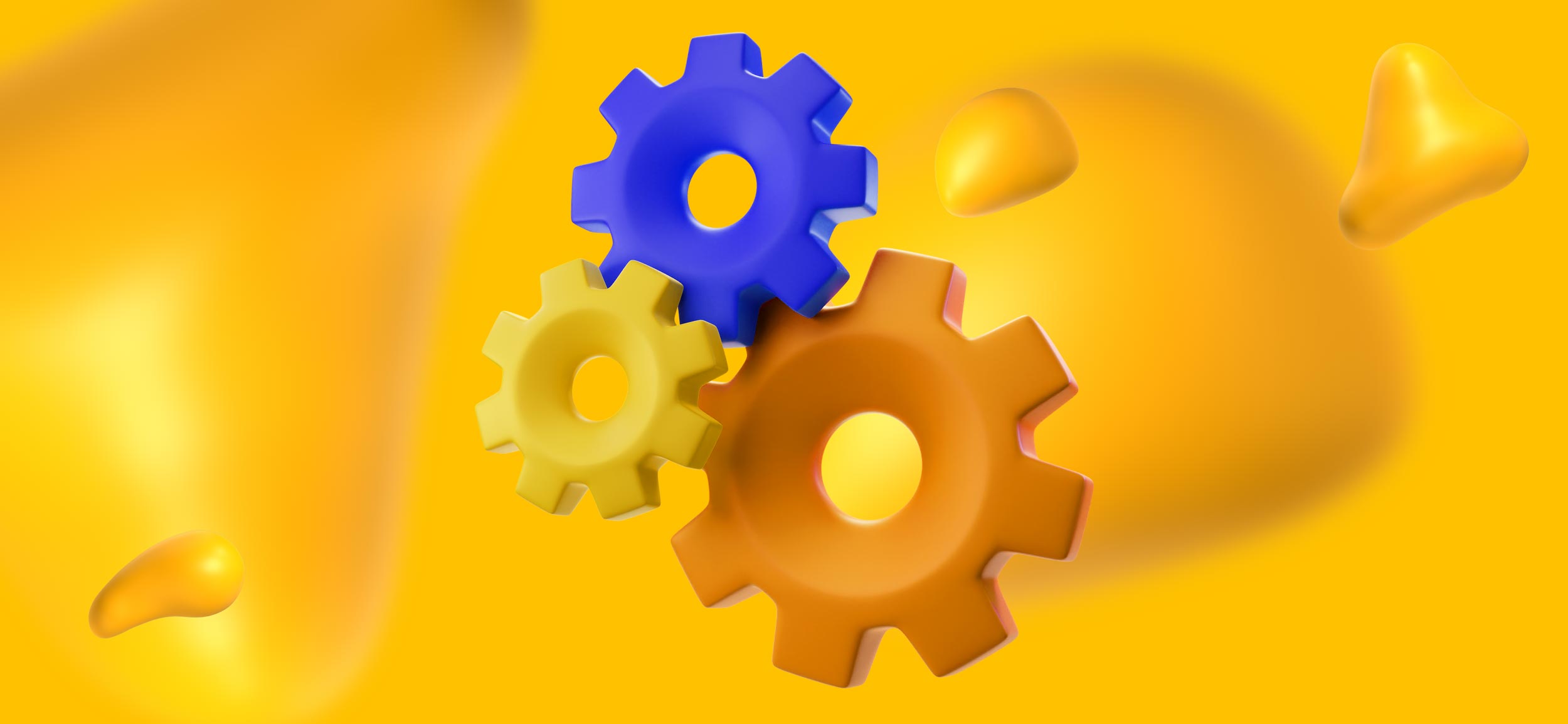 Three gear wheels for ongoing support and maintenance, a must-have feature in a good web design service for small businesses.