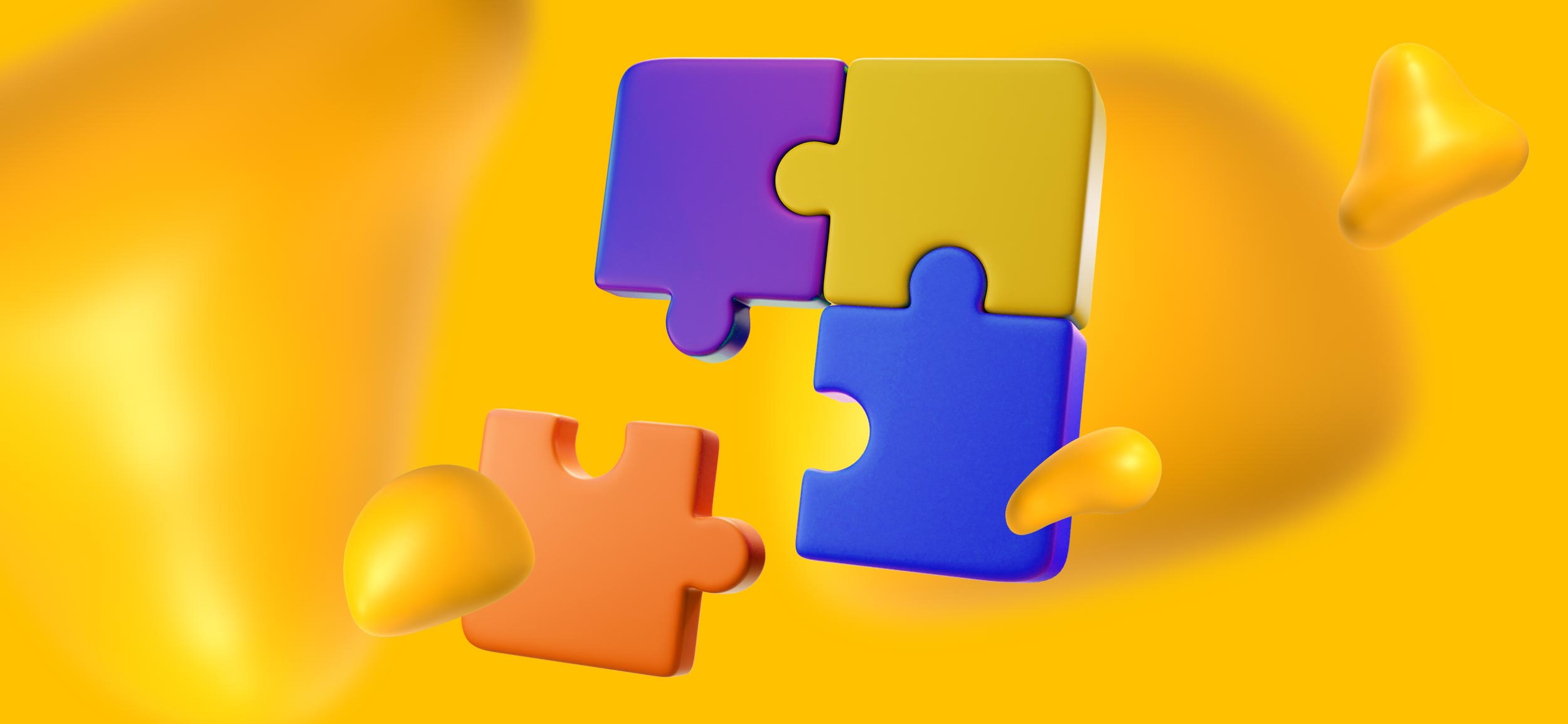 Three interlocking puzzle pieces with a 4th about to join. Here's how to join the Figma Community!