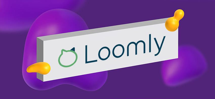 Logo for Loomly, a social media management tool.