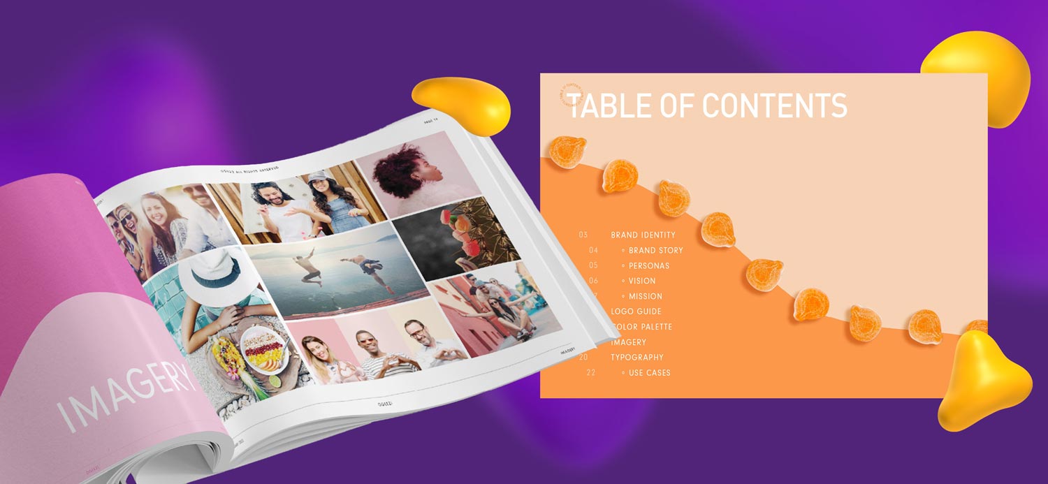 Sample of Sitara's work, a company brand guide.