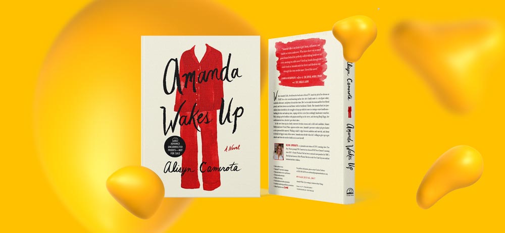 A book illustration for the title, "Amanda Wakes Up."