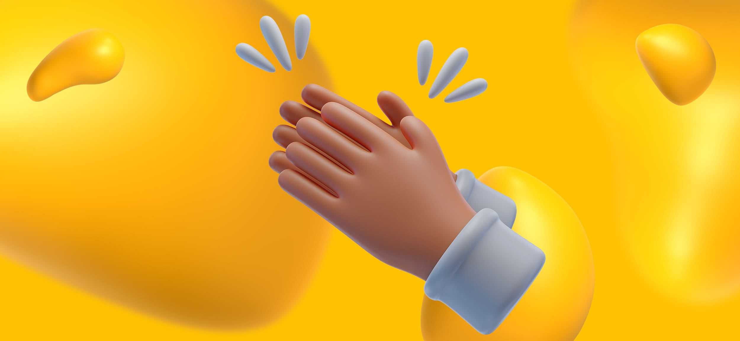 Two hands clapping, because negative space is a positive thing!