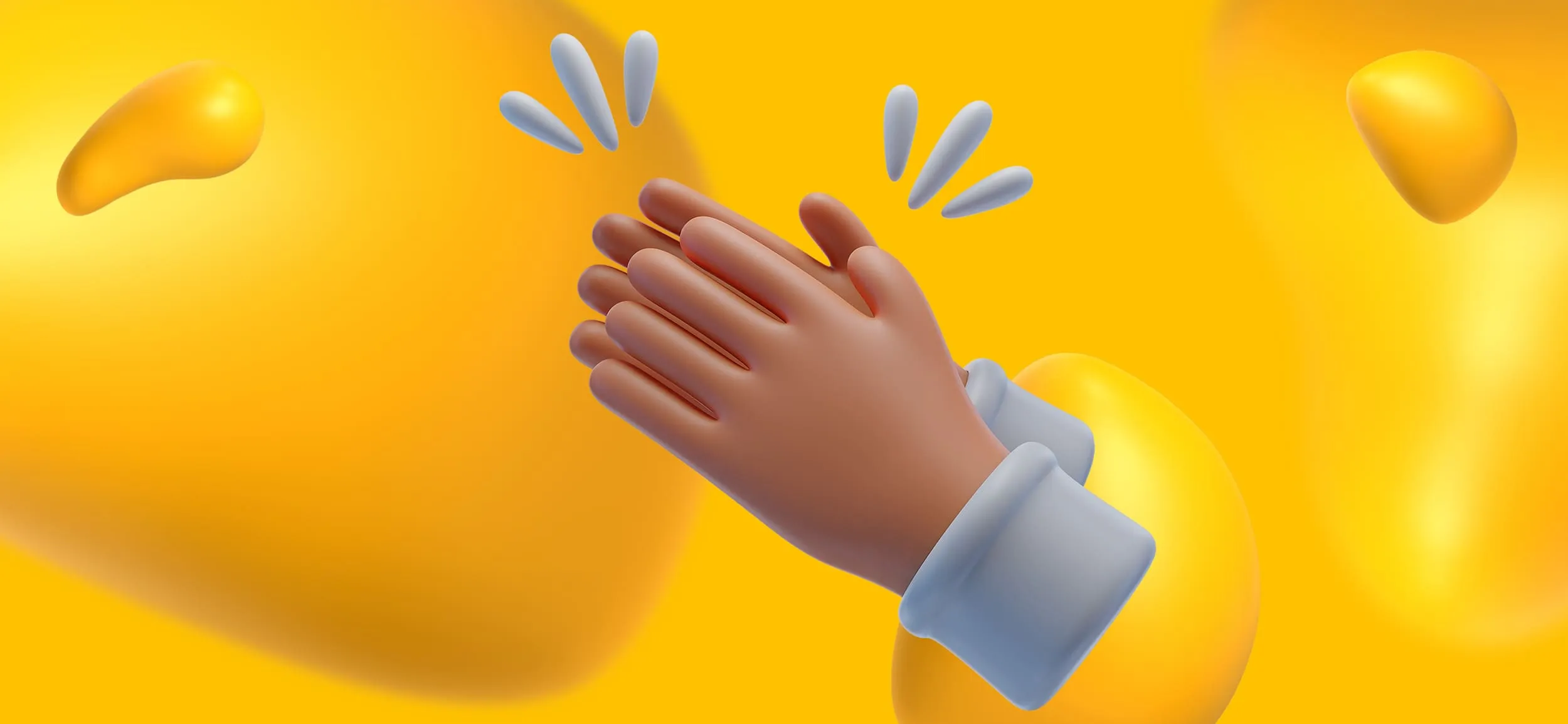 Two hands clapping, because negative space is a positive thing!