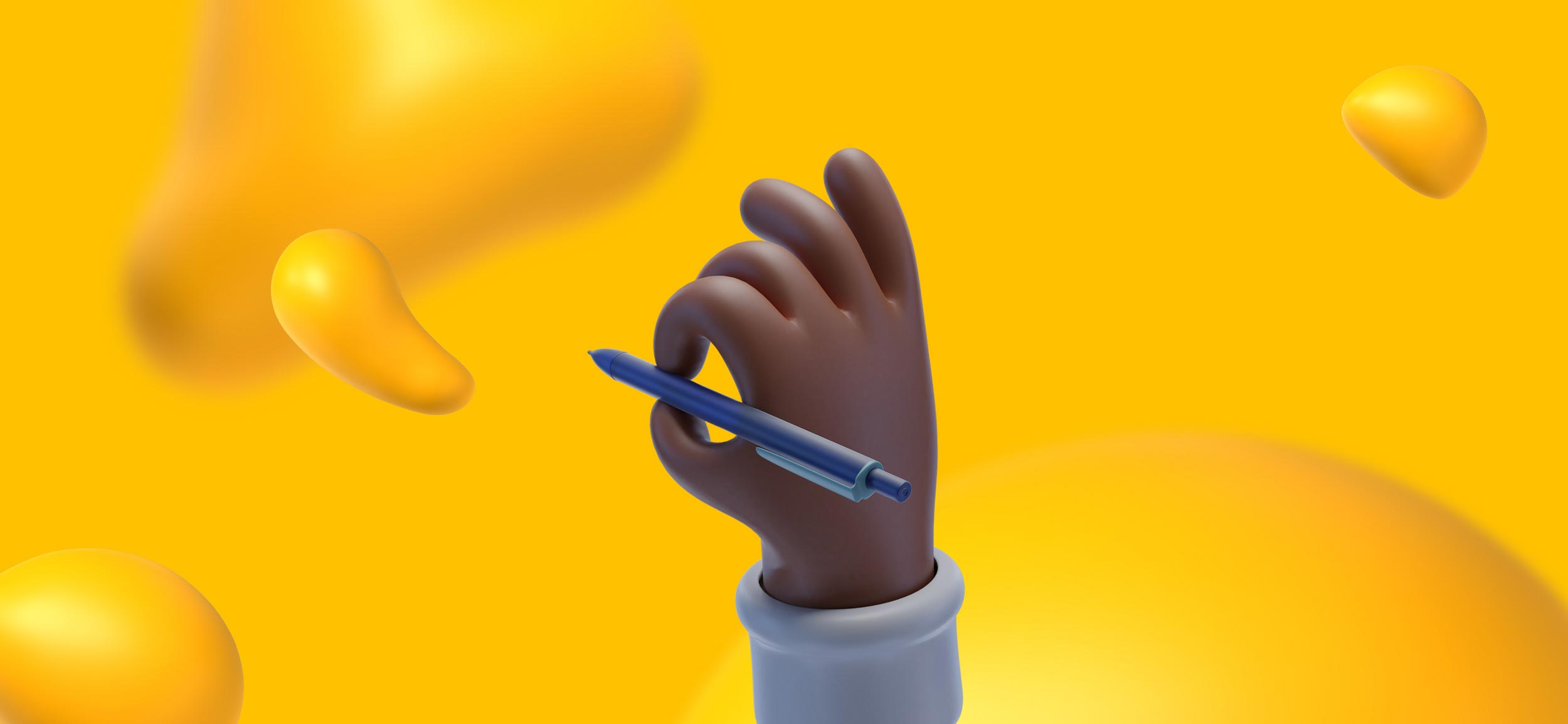 A hand holding up a pen. This is the hands-on way to create an animated GIF.