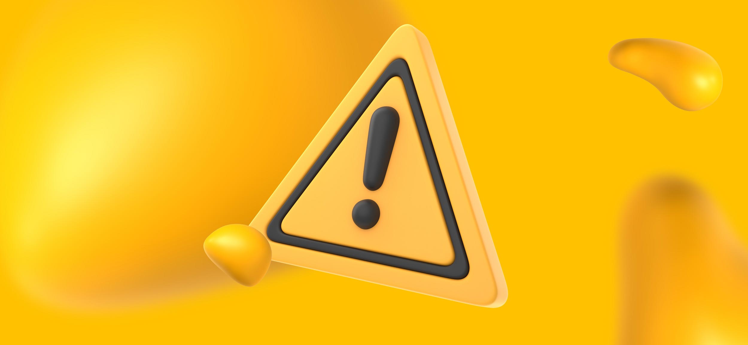 Yellow warning sign with an exclamation mark in it