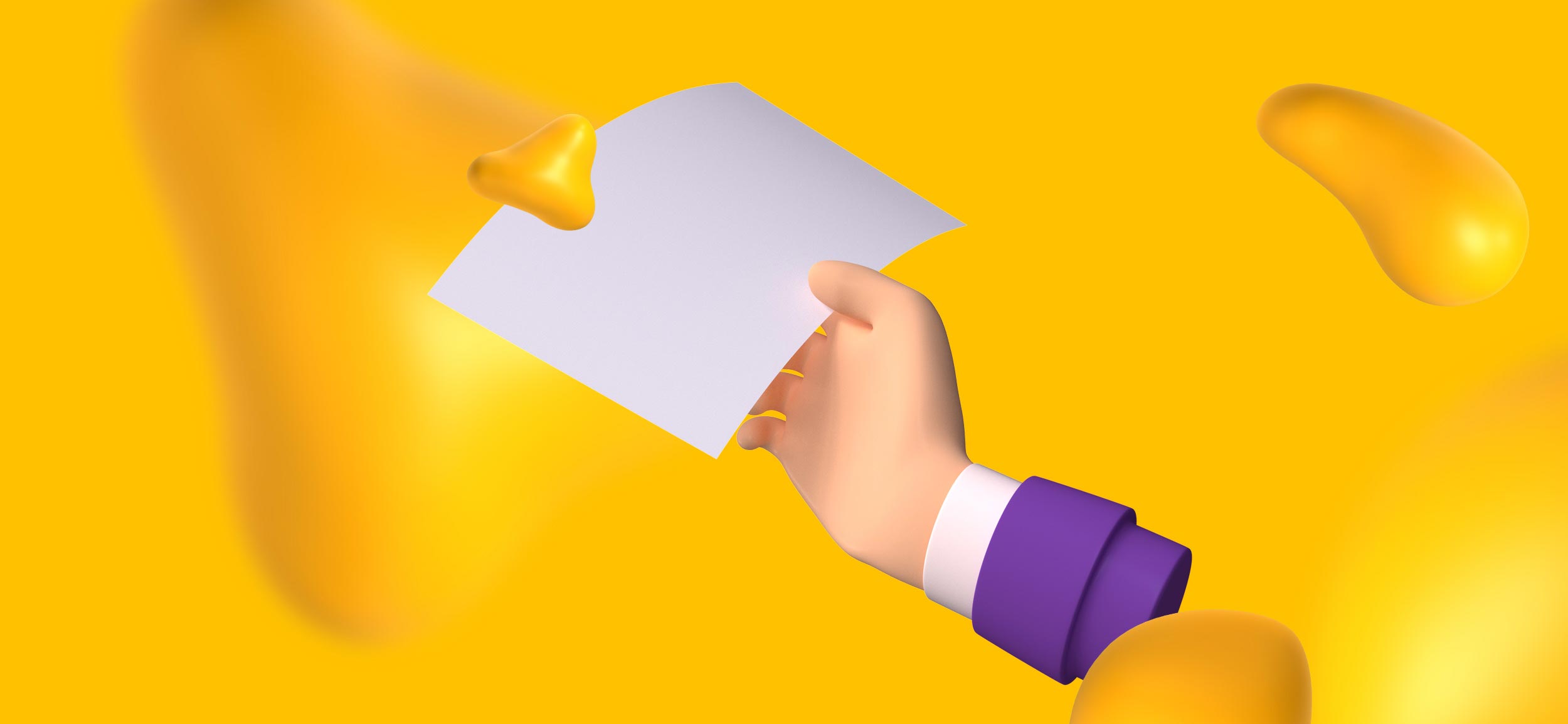 A hand turning in a slip of paper. Once you turn in your script, hand it off to the video production team and get ready to watch it come to life!