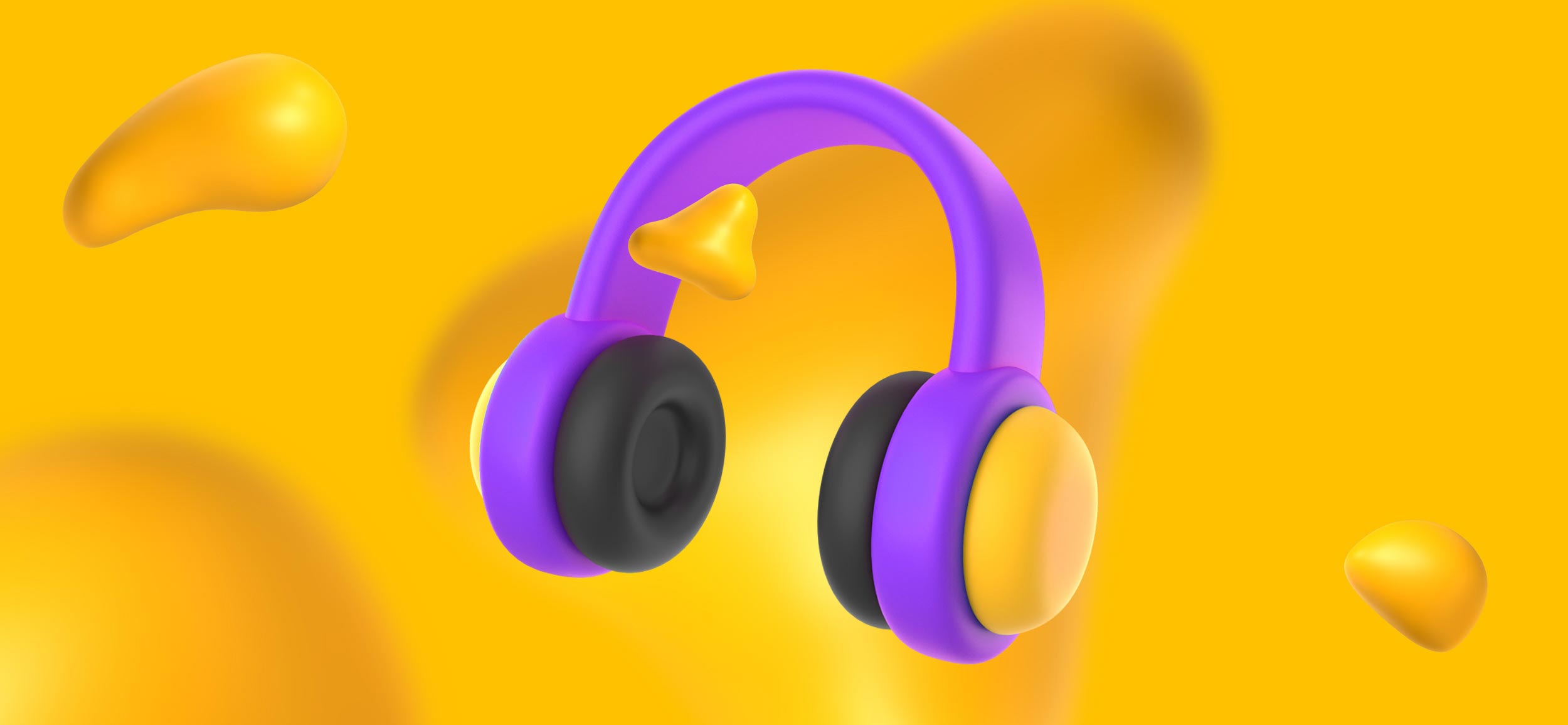 A floating set of headphones. Below are the best audio editing software for freelancers.