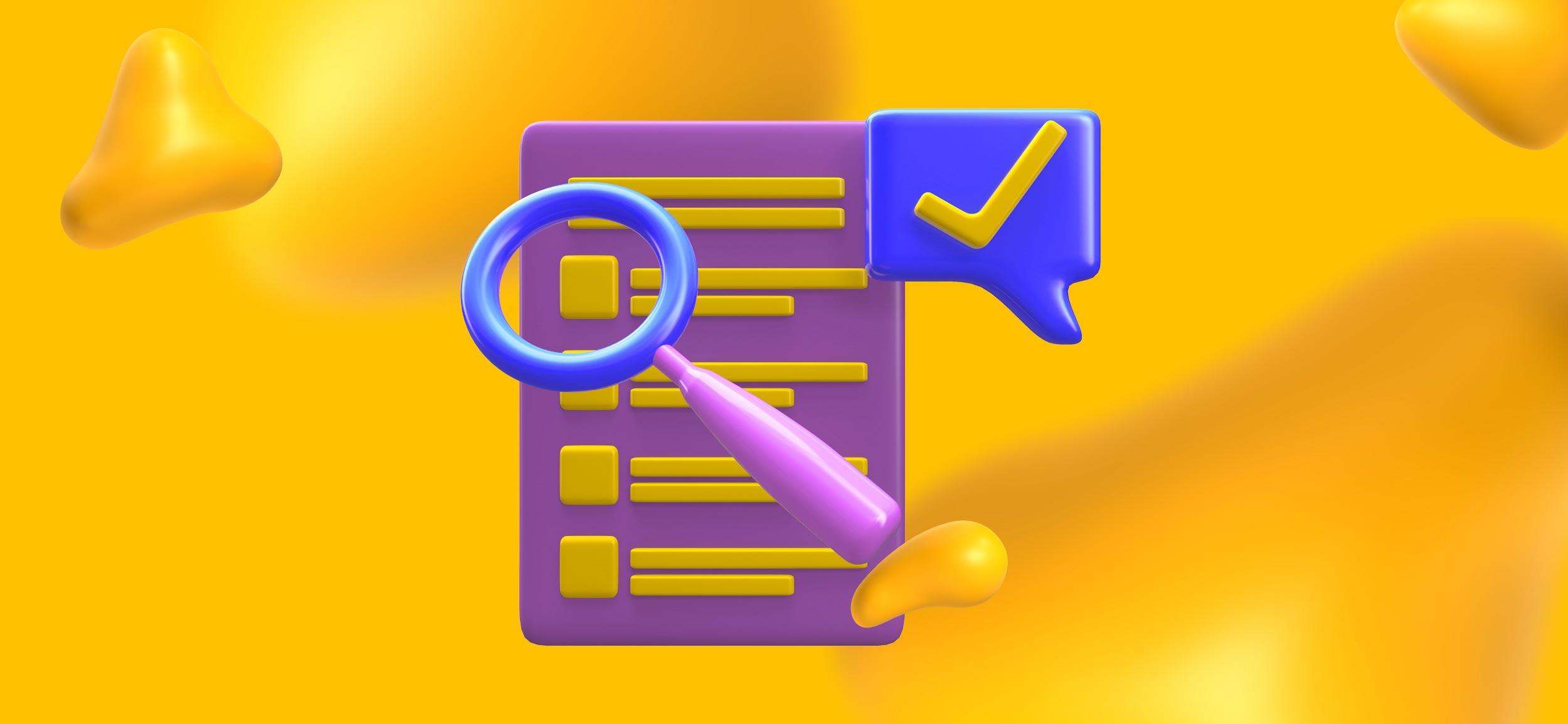 A magnifying glass inspecting a list. Designity is your detailed guide to CaaS implementation.