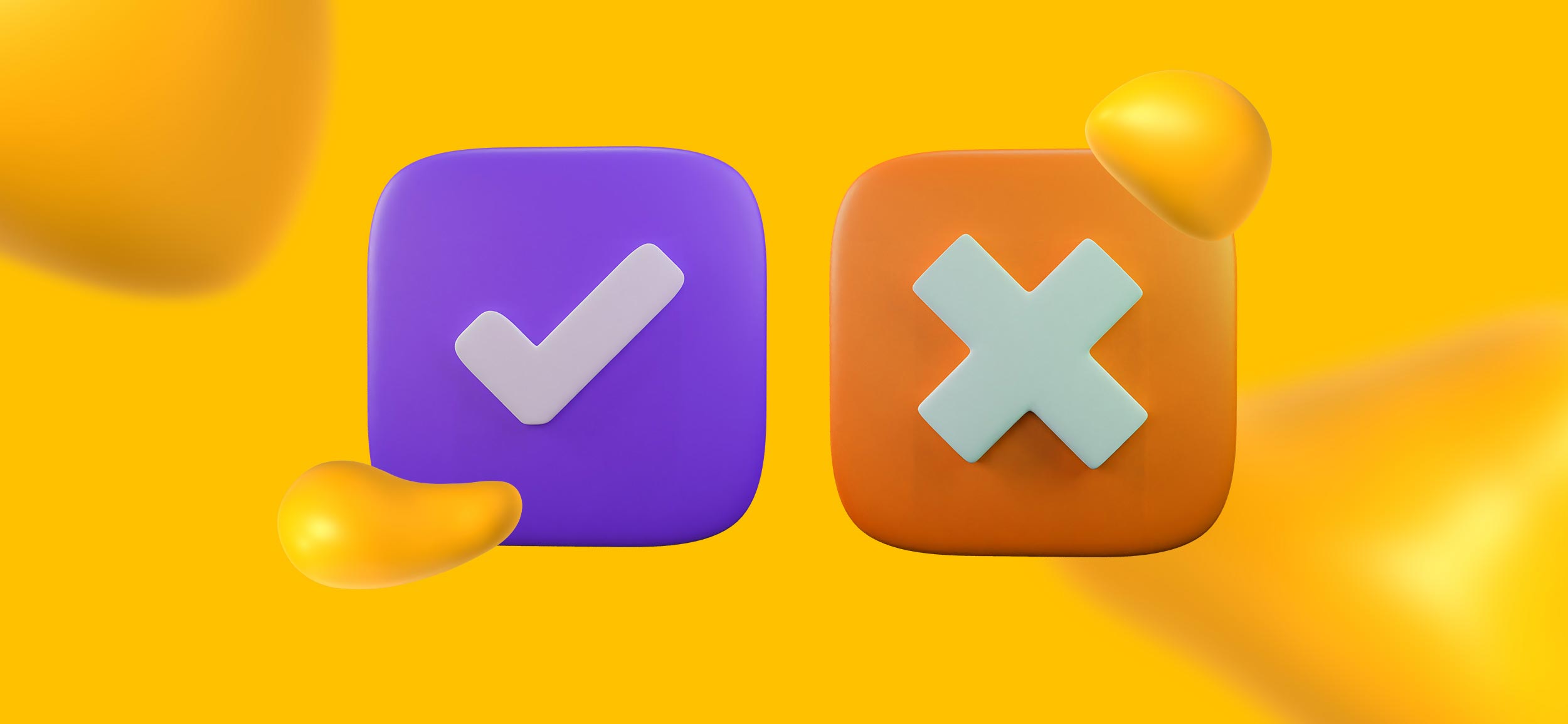 A giant check and a giant X for email signature dos and don'ts!