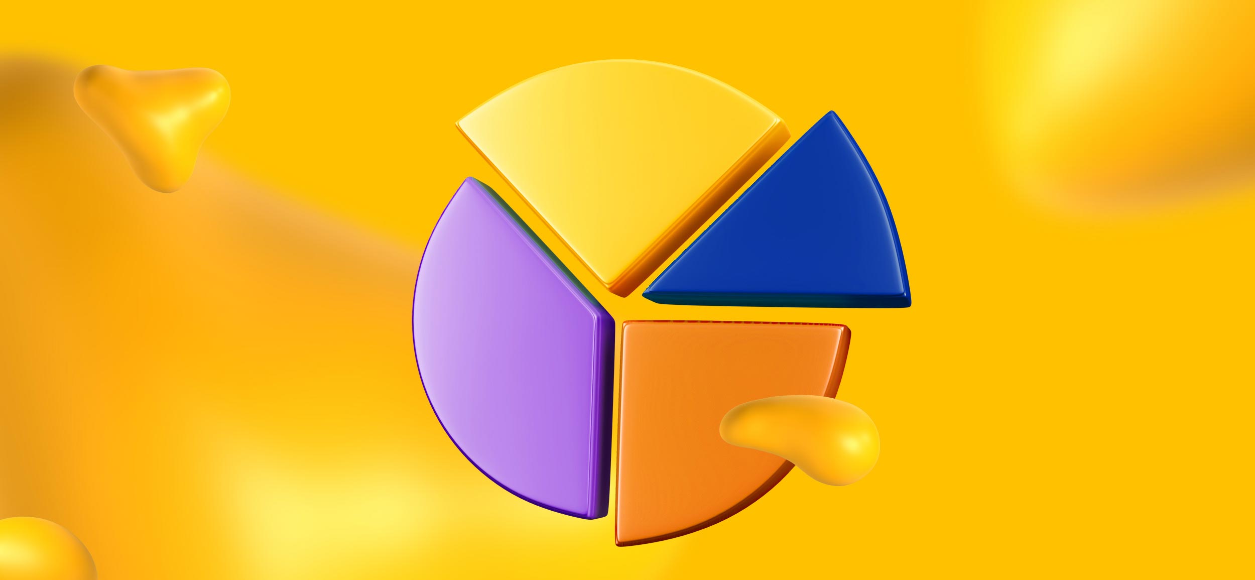 A pie chart with a section removing itself. Segment your audience for more effective and personalized messaging.