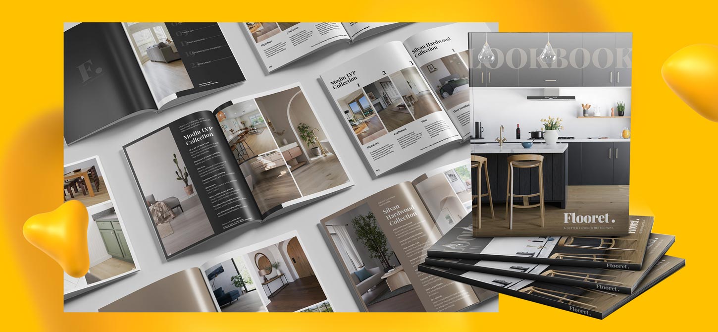 A lookbook created for Flooret, a sample of Matthew W's amazing creative work.