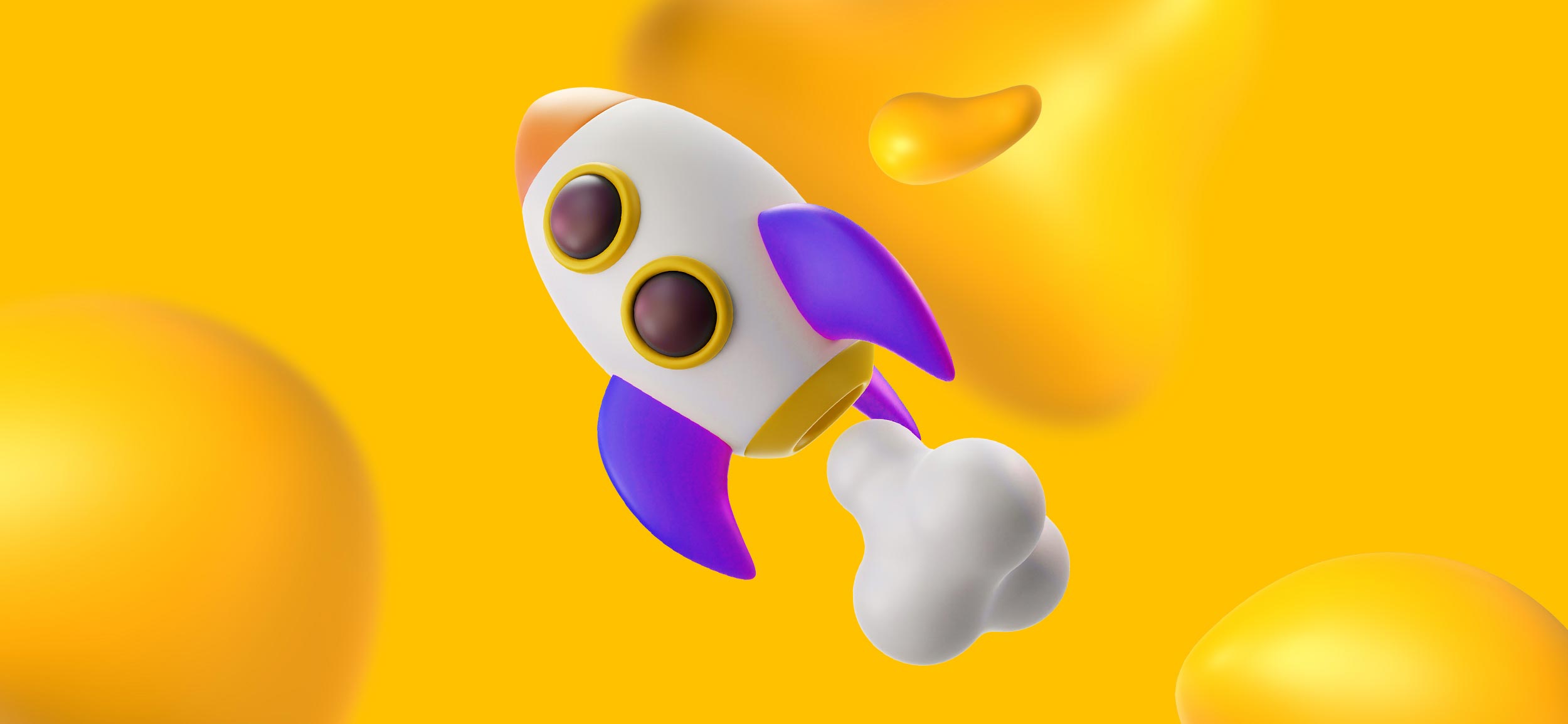 A rocket blasting off.