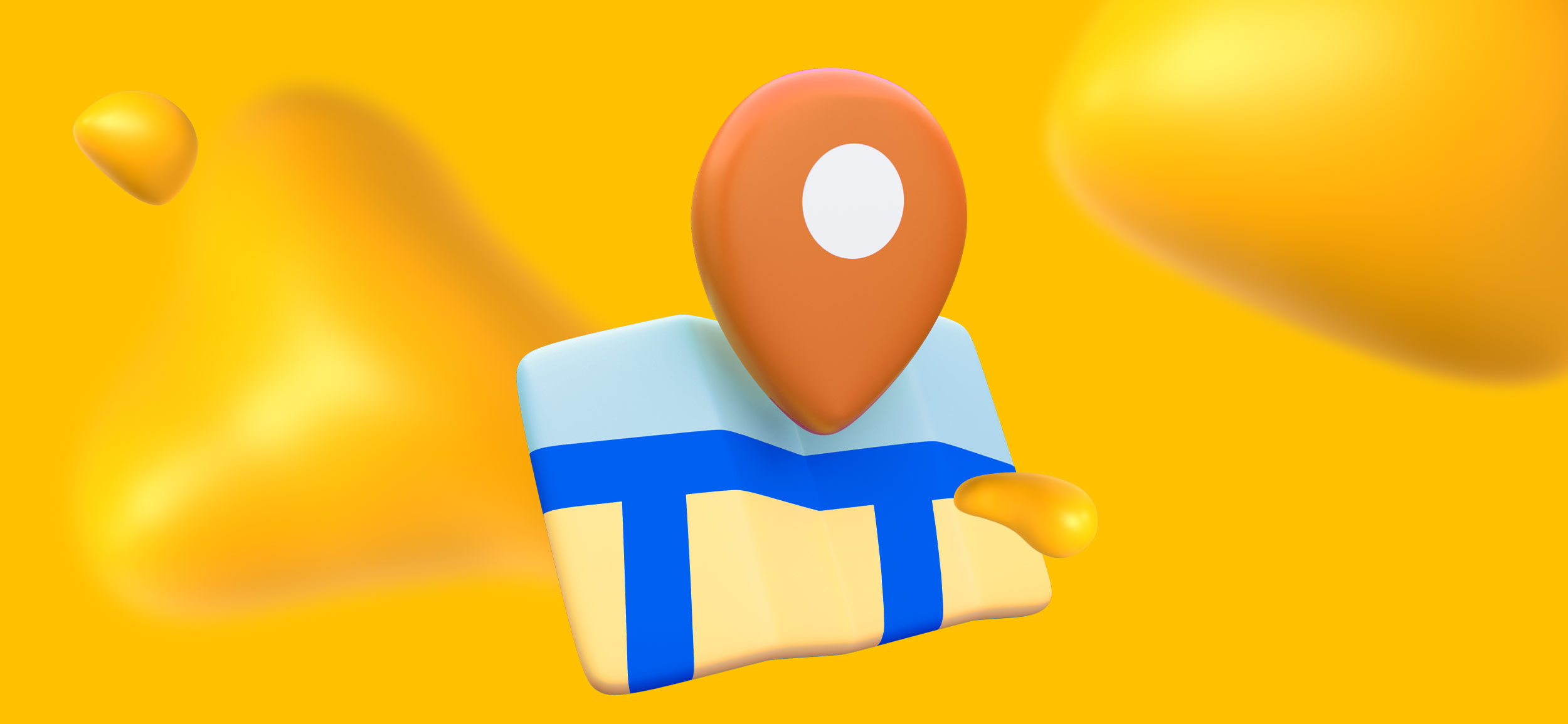 A map with a location marker for local dental advertising.