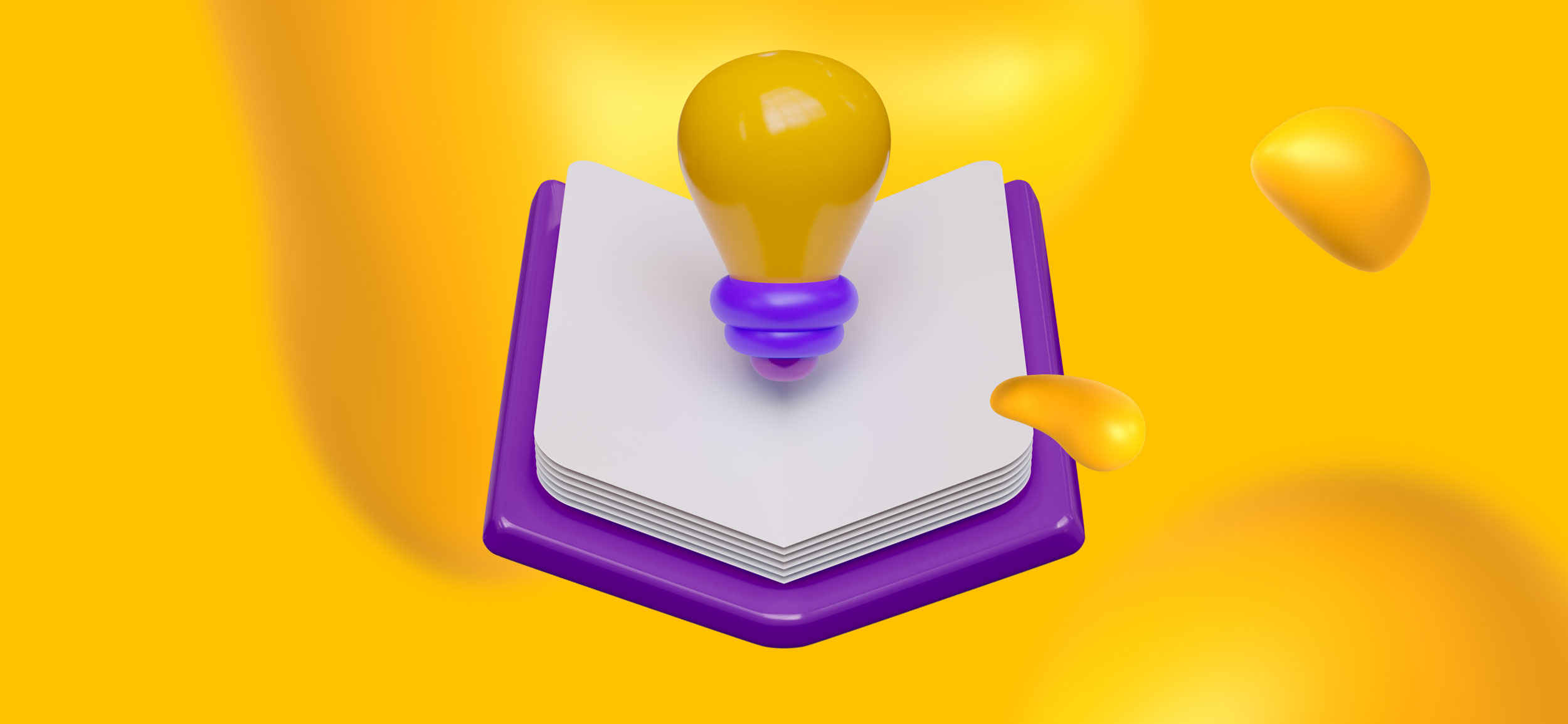 A lightbulb in a book, for an educational campaign!