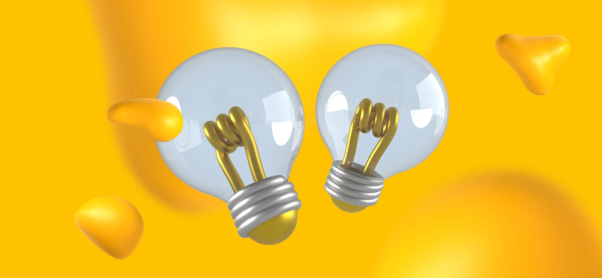Two lightbulbs for a great idea for a new SaaS marketing sstrategy!