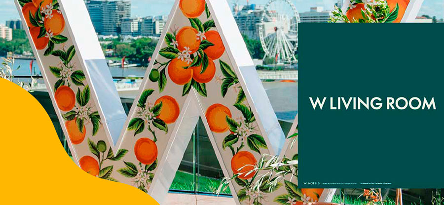 Presentation design created for W Hotels, a Marriott brand.