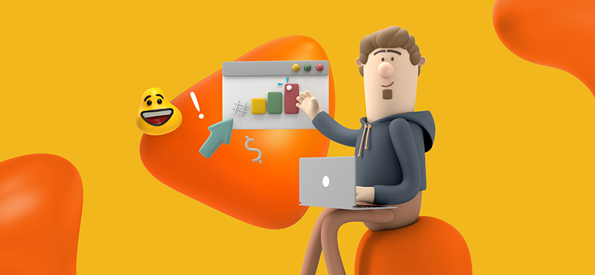 Healthcare marketer in front of marketing data.