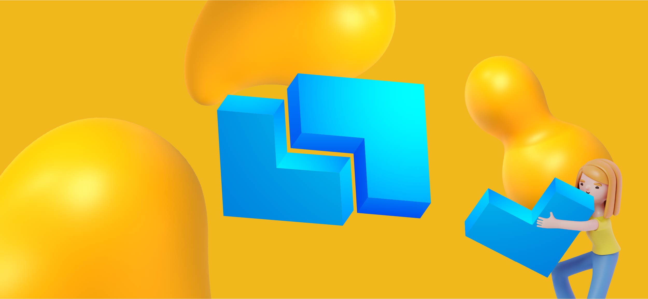 Designer carrying a logo design element.