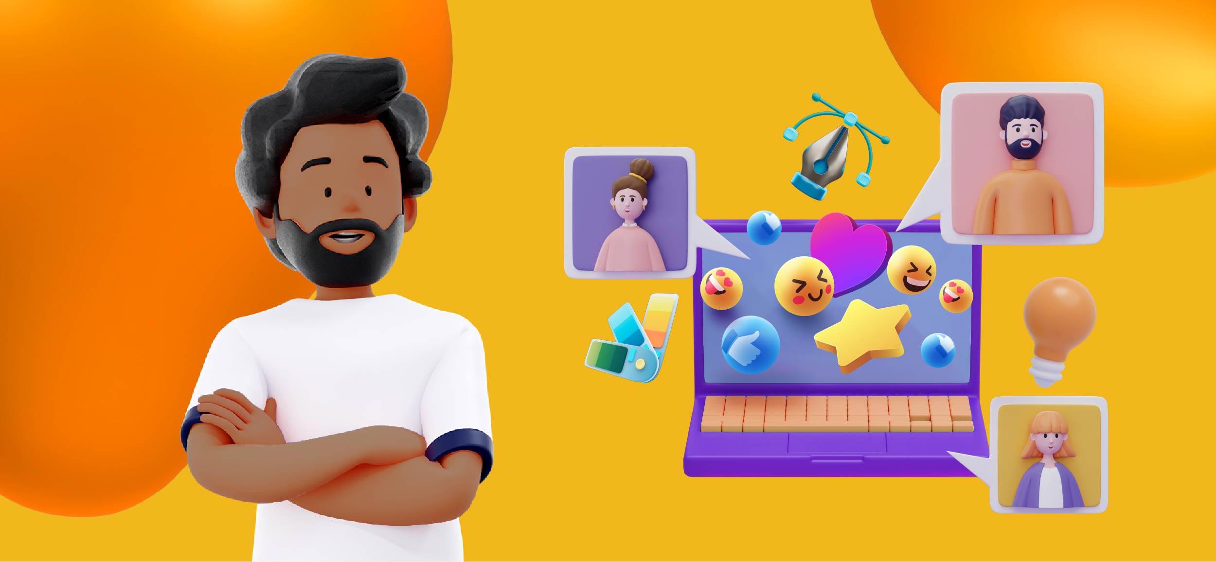 A man weighing his options when it comes to finding the right logo designer.