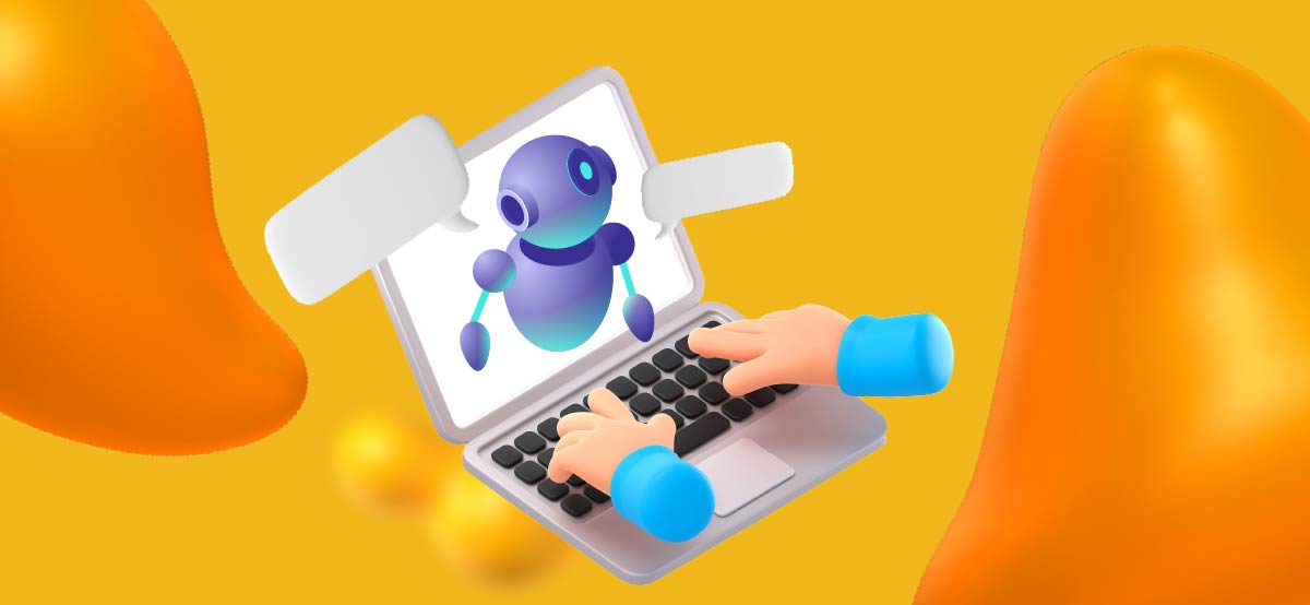 GPT-3 Robot Communicating with a content marketer