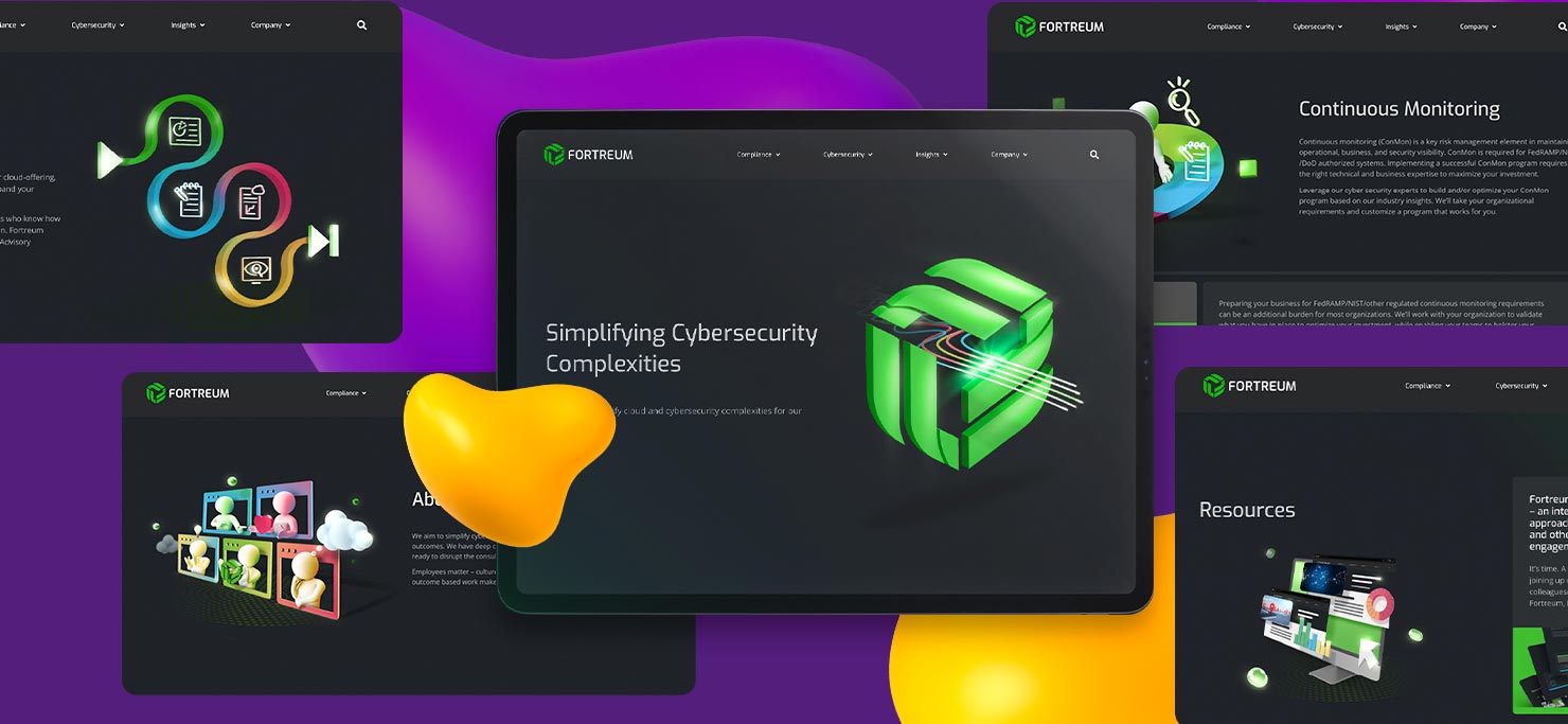 Web design project for Fortreum.