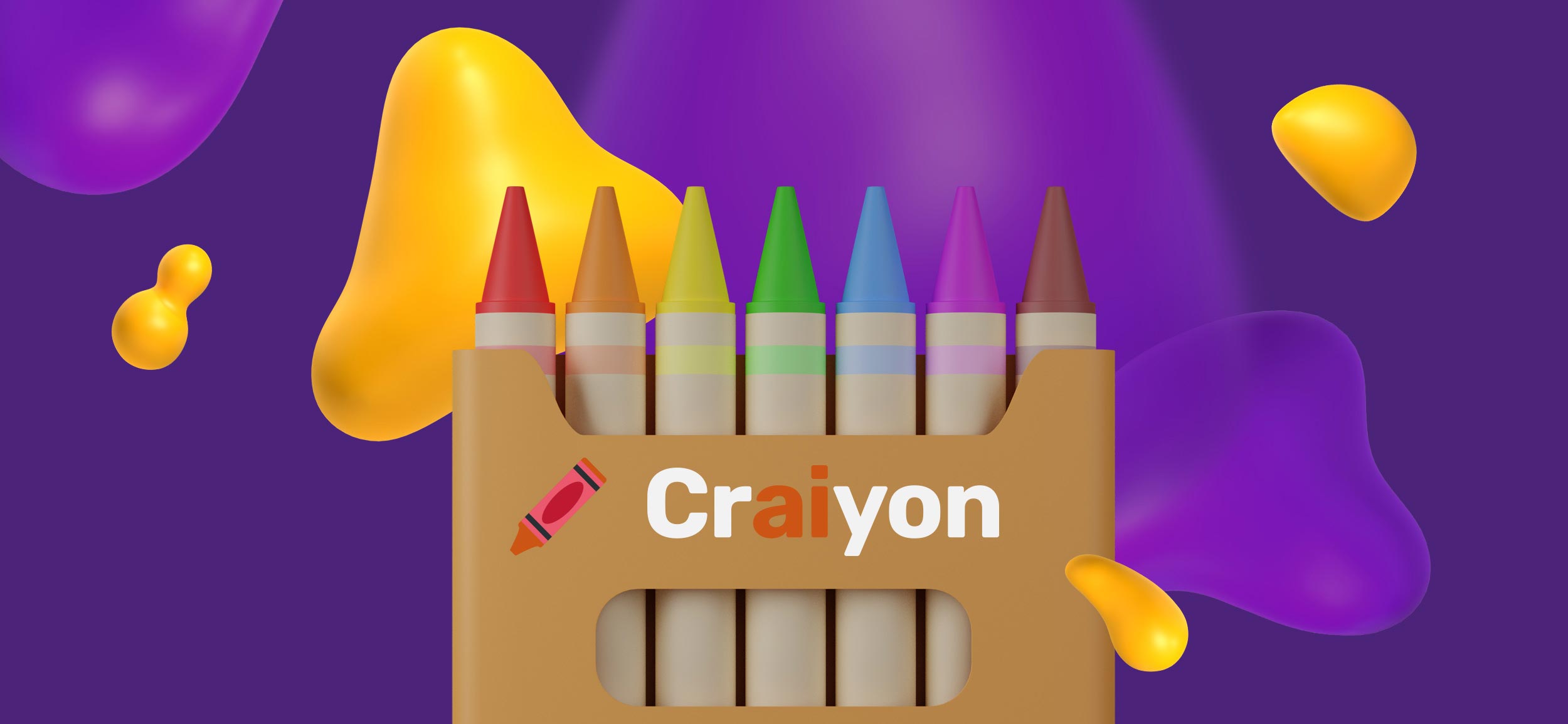 A crayon box with the logo Craiyon printed across its front.