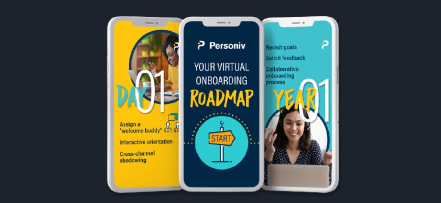 Elements of mobile app design, showing three smartphone screens each with different digital ads.