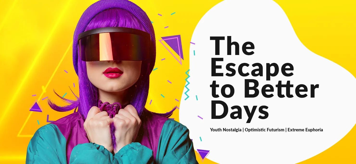 A woman wearing shades. The Escape to Better Days.