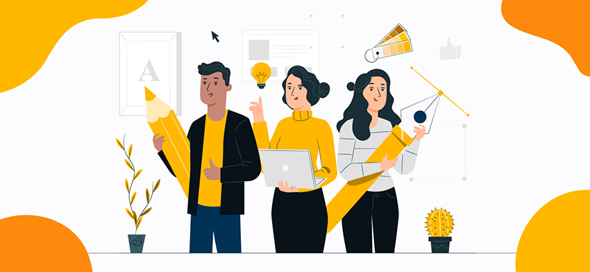 A group of creatives going through the hiring process.