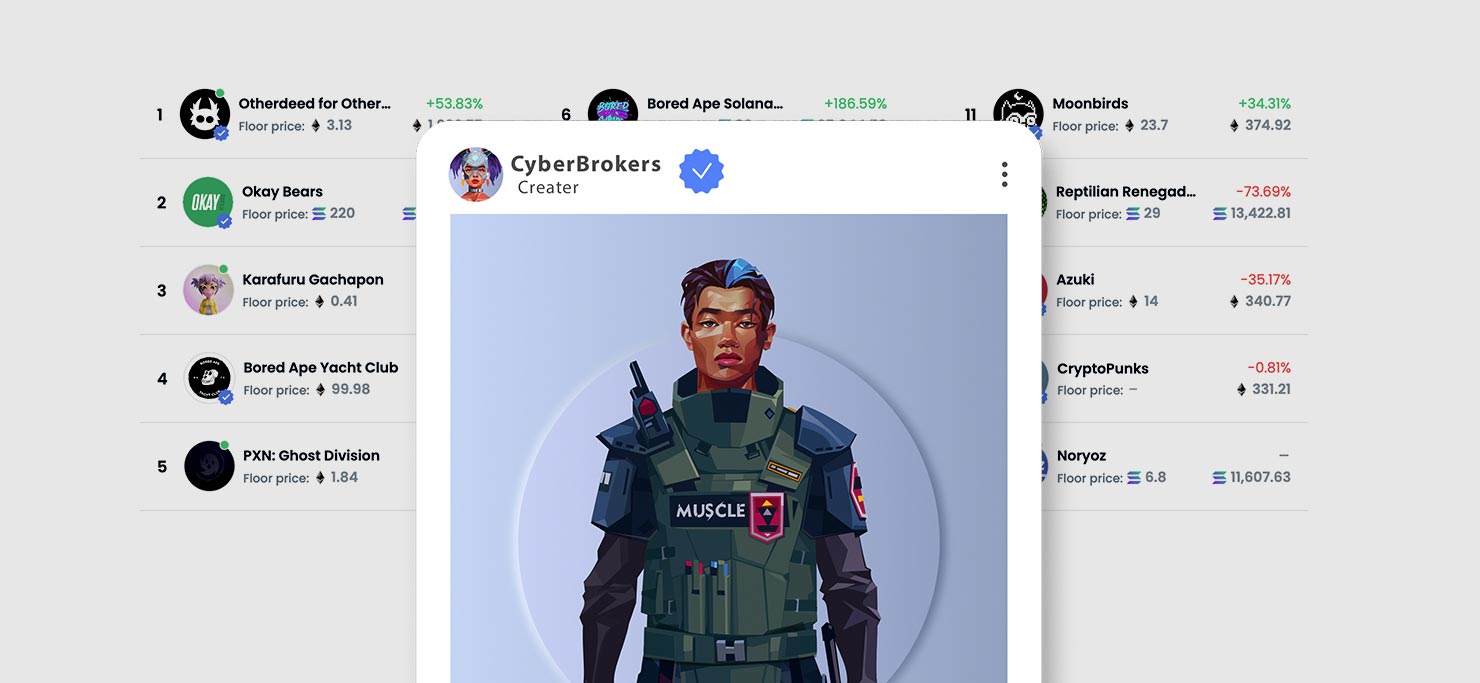 A screenshot of an NFT marketplace.
