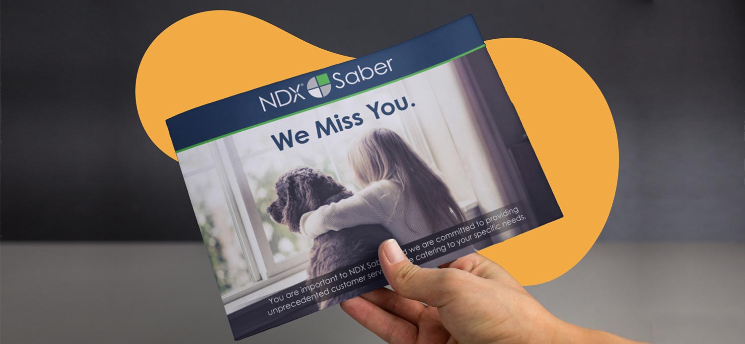 Brochure design for NDX Saber, a healthcare company.