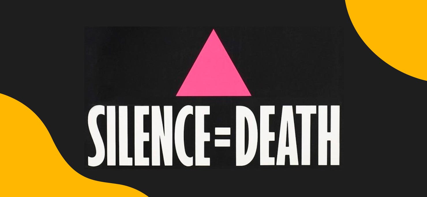 Silence = Death symbol - Gran Fury